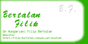 bertalan filip business card